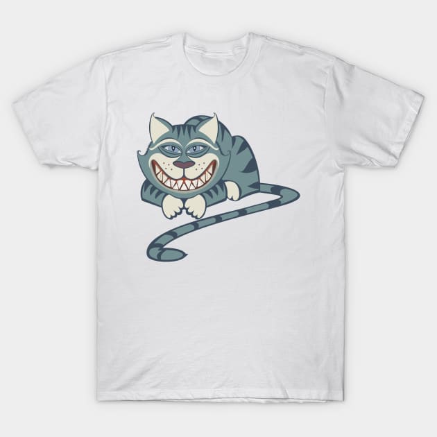 LONG-TAILED CAT WITH TOOTHY SMILE T-Shirt by JeanGregoryEvans1